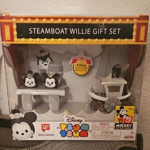 Disney Tsum Tsum Steamboat Willie Set - Black, White, Gray